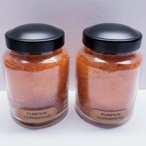 PUMPKIN CORNBREAD -A Cheerful Giver Baby Jar Single Wick Candle, 6 oz (2 pack)